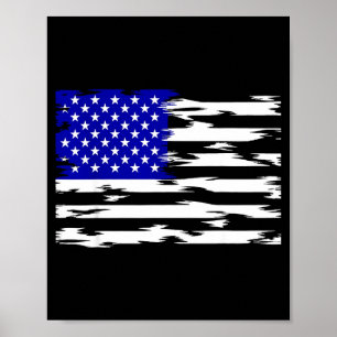 Usa flag american stars and stripes patriotic poster