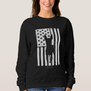 Usa Flag American Toy Fox Terrier Dog Theme Sweatshirt