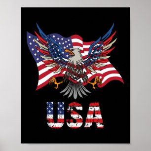 Usa Flag American United States Of America 4th Of Poster