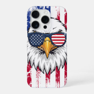USA Flag And American Eagle Grunge iPhone 16 Pro Case