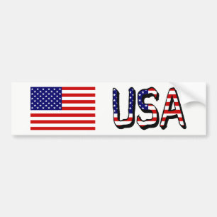 USA Flag and overlay bscnt Bumper Sticker