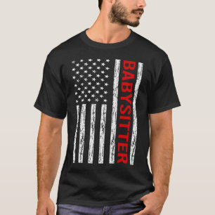 USA Flag - Babysitter T-Shirt
