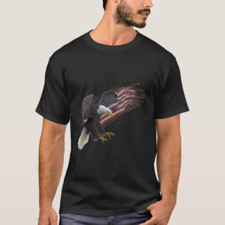 Usa Flag Bald Eagle American Flag 4Th Of July T-Shirt