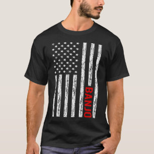 USA Flag Banjo T-Shirt