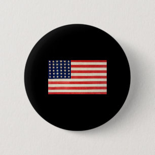 Usa Flag Basic For Men Women And Kids Us Patriotic 6 Cm Round Badge