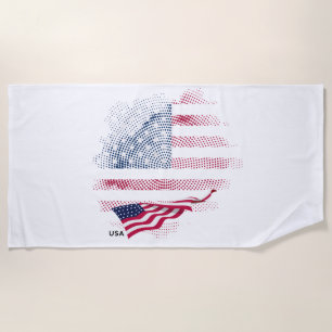USA flag Beach Towel