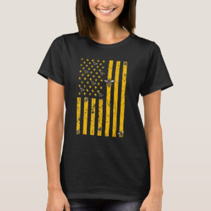 Usa Flag Bee   Insect Beekeeper Honey Beekeeping T-Shirt