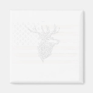 USA Flag Best Buckin' dad Ever Deer Hunting Father Magnet