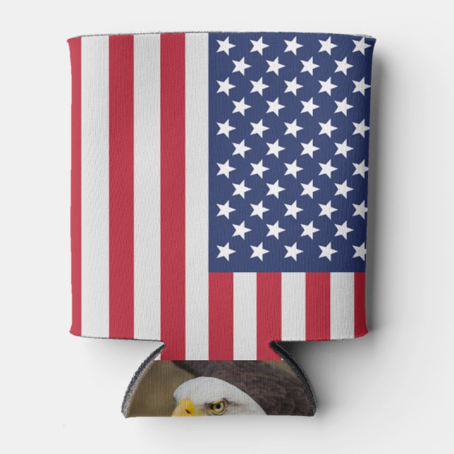 USA Flag Beverage Cooler – American Bald Eagle (Front)