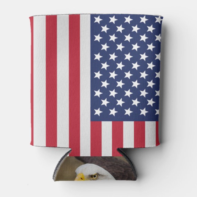 USA Flag Beverage Cooler – American Bald Eagle (Front)