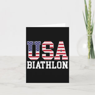 Usa Flag Biathlonist - American Usa Biathlon For W Card