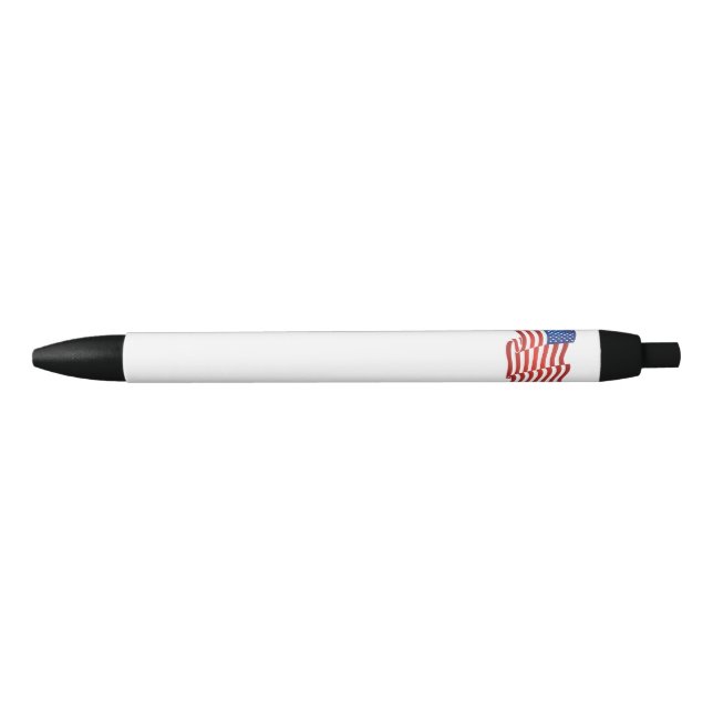 USA flag Black Ink Pen (Front)