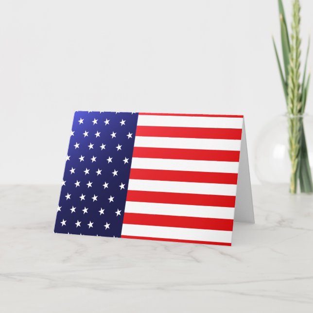 USA Flag Blank  Card (Front)
