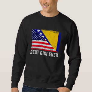 Usa Flag Bosnia And Herzegovina Flag Best Gigi Eve Sweatshirt