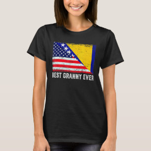 Usa Flag Bosnia And Herzegovina Flag Best Granny E T-Shirt