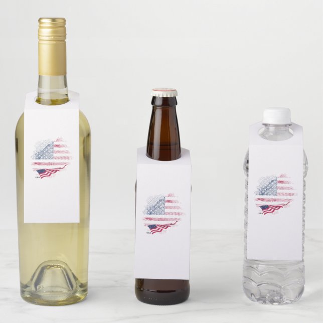 USA flag Bottle Tag (In Situ)