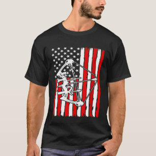 Usa Flag Bow Hunting  Archery T-Shirt