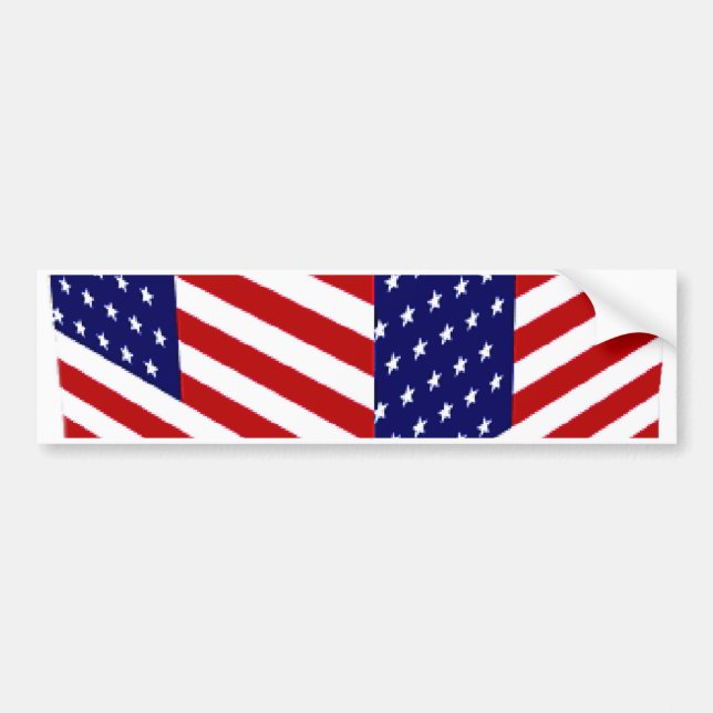 USA Flag_ Bumper Sticker (Front)