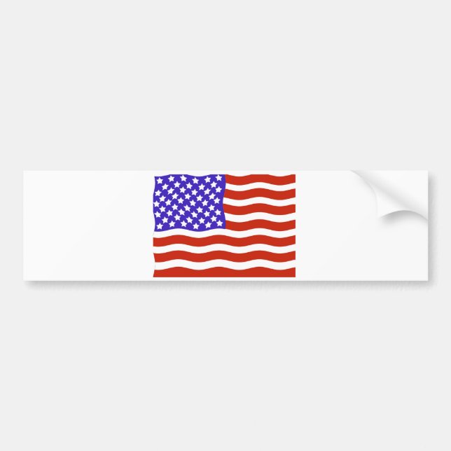 USA Flag Bumper Sticker (Front)