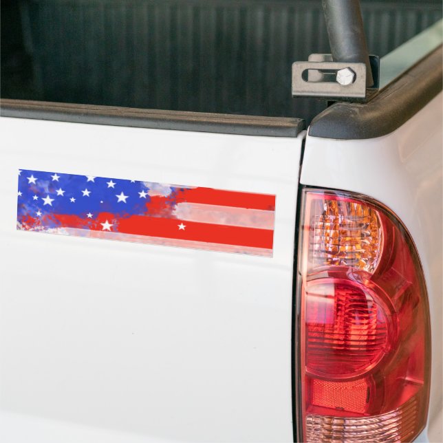 USA flag Bumper Sticker (On Truck)
