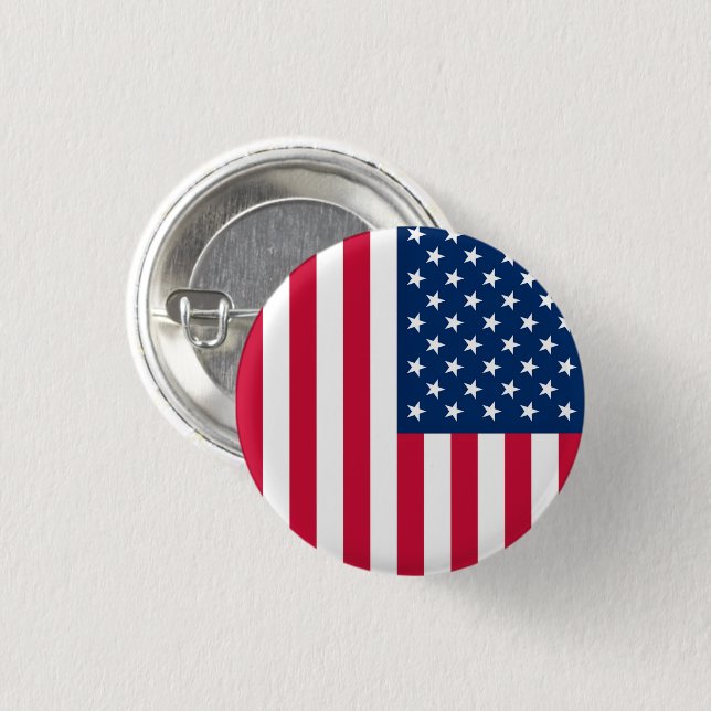 USA Flag Button American Flag Patriotic (Front & Back)