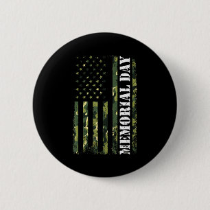 Usa flag camouflage memorial day 6 cm round badge