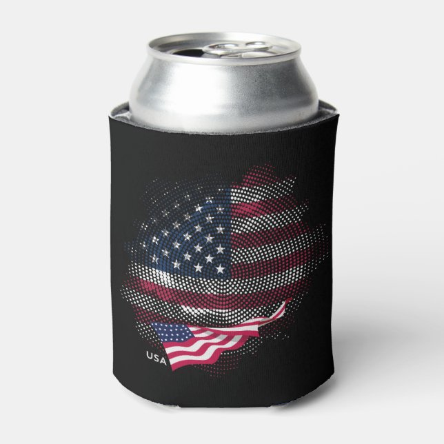 USA flag Can Cooler (Can Front)