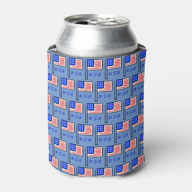 USA Flag    Can Cooler (Can Front)
