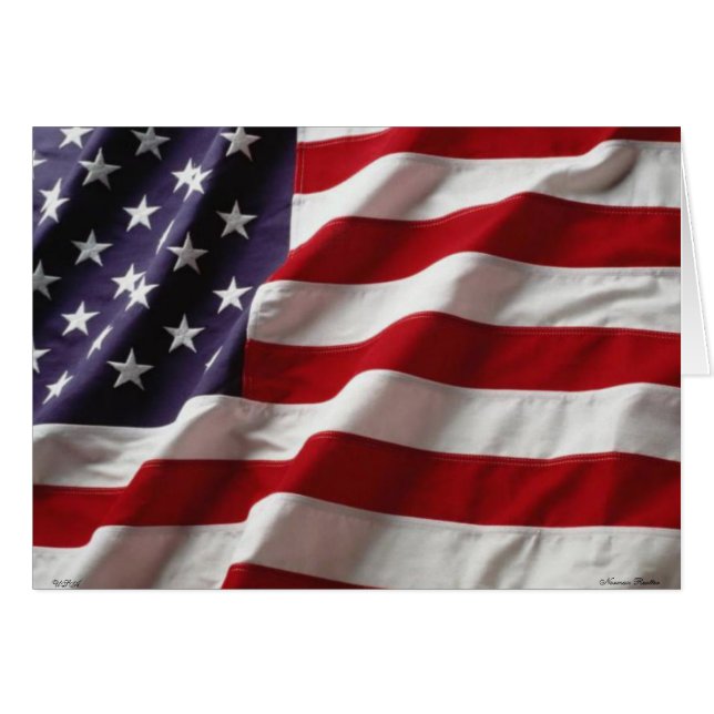 USA Flag -Card- (Front Horizontal)