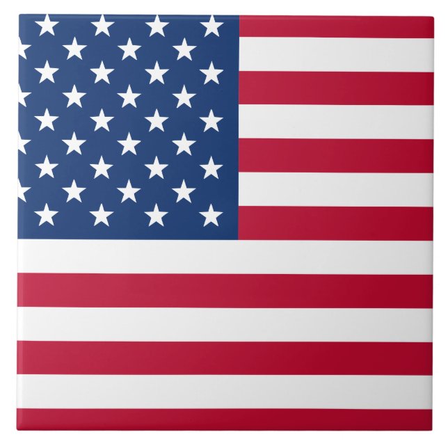 Usa flag ceramic tile (Front)