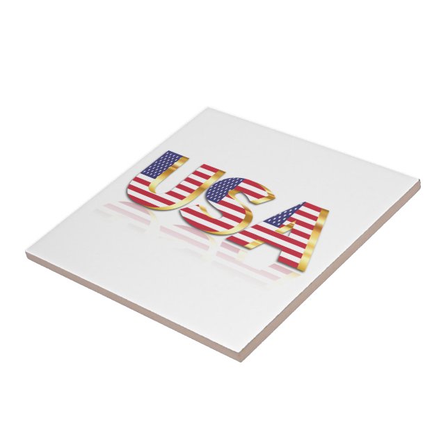 USA Flag Ceramic Tile United States of America (Side)
