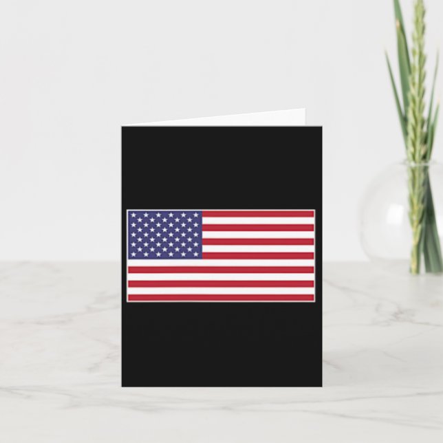 Usa Flag Chest Patch Star Spangled Banner American Card (Front)