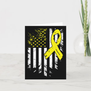 Usa Flag Childhood Cancer Awareness Family Support Card