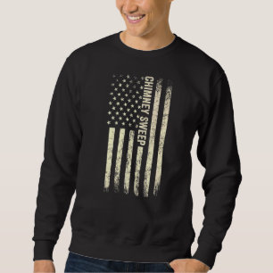 Usa Flag Chimney Sweeping Proud American Chimney Sweatshirt