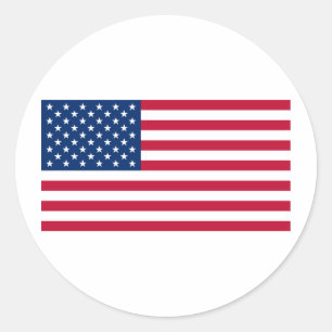 USA Flag Classic Round Sticker