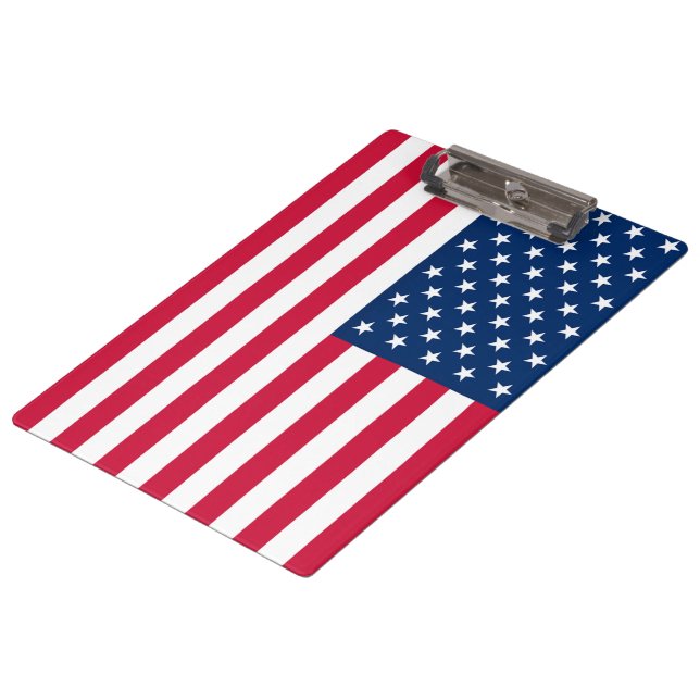 USA Flag Clipboard - Patriotic (Angled)