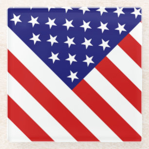 USA Flag coastercn Glass Coaster