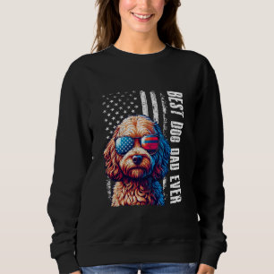 USA Flag Cockapoo Dogs Best Dog Dad Ever Fathers D Sweatshirt