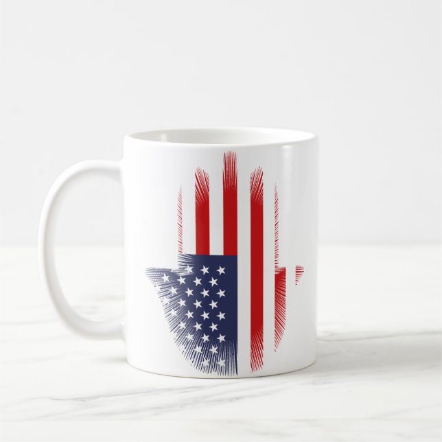 USA Flag Coffee Mug (Left)