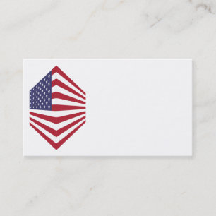 Usa Flag Corner Business Cards