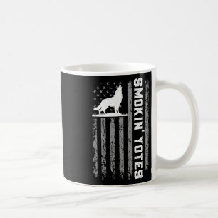 Usa Flag Coyote Hunting Smokin Yotes 4th Of July P Coffee Mug