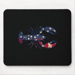 Usa Flag Crawfish Season 4th Of July Crawfish Boil Mouse Pad