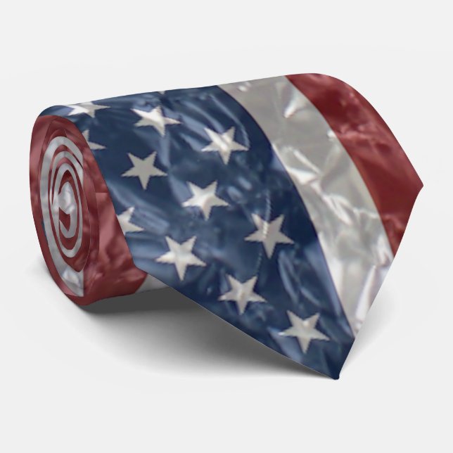USA Flag - Crinkled Tie (Rolled)