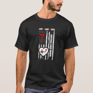 Usa Flag Critical Care Nurse Medical Rn Nursing N T-Shirt