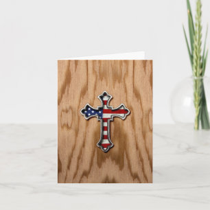 USA Flag Cross Card