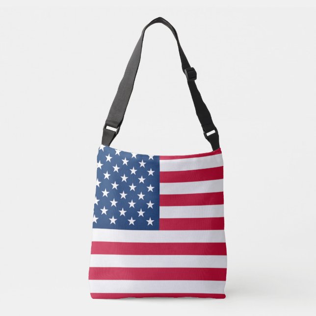 USA Flag Crossbody Bag - Patriotic (Front)