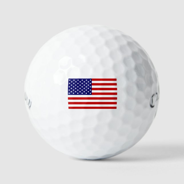 USA Flag css gbcnt Golf Balls (Front)