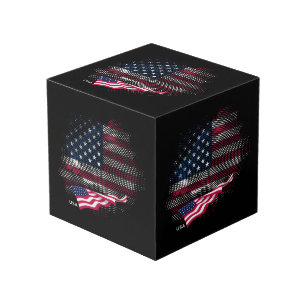 USA flag Cube