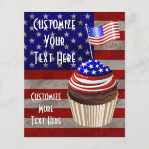 USA Flag Cupcakes Pattern Flyer