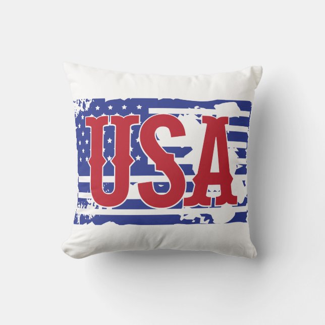 USA & Flag Cushion (Front)